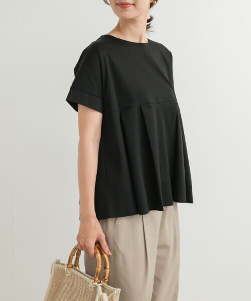 セール】 シルケットコットンウエスト切替プルオーバー （T