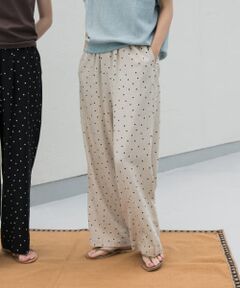 リネンレーヨンドットイージーパンツ