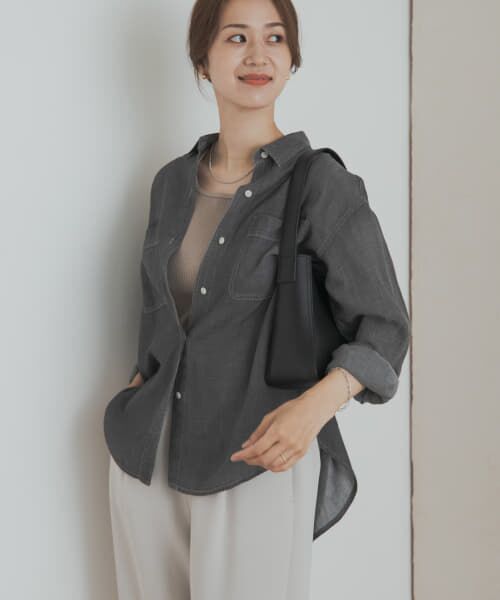 ま*め様 DOORS シアーデニムシャツ アーバンリサーチ ドアーズ URBAN RESEARCH DOORS シアーデニム