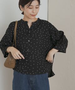 ＊＊URBAN RESEARCH DOORS / アーバンリサーチ ドアーズ シャツ・ブラウス | 楊柳ドット5分袖ブラウス