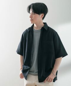 『UR TECH DRYLUXE』リネンタッチレギュラーカラー半袖シャツ