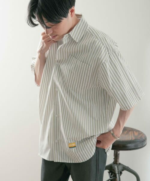 URBAN RESEARCH ITEMS / アーバンリサーチ アイテムズ シャツ・ブラウス | ddp　Stripe Loose Short-Sleeve Shirts | 詳細2