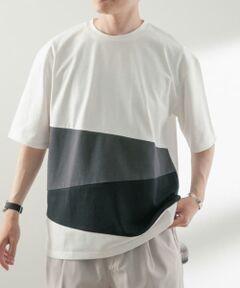 『UR TECH』『吸水速乾』『UVカット』天竺コットン キリカエTシャツ