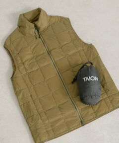 TAION　HI NECK W-ZIP DOWN VEST