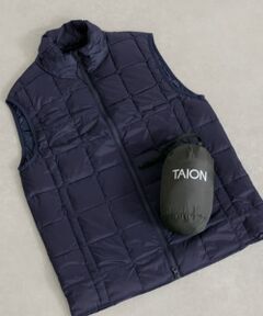 TAION　HI NECK W-ZIP DOWN VEST