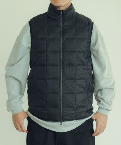 TAION　HI NECK W-ZIP DOWN VEST