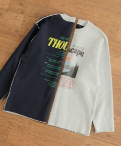 スウェットライク リバーシブルニット Tops