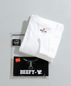 Hanes　BEEFY Long-Sleeve Pocket T-shirts