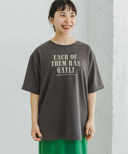 URBAN RESEARCH ITEMS / アーバンリサーチ アイテムズ Tシャツ | カットジョーゼットロゴフレンチTシャツ | 詳細12
