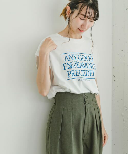 URBAN RESEARCH ITEMS / アーバンリサーチ アイテムズ Tシャツ | ルーズロゴフレンチTシャツ | 詳細2