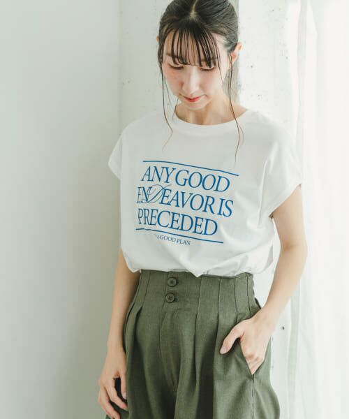 URBAN RESEARCH ITEMS / アーバンリサーチ アイテムズ Tシャツ | ルーズロゴフレンチTシャツ | 詳細3
