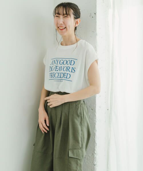 URBAN RESEARCH ITEMS / アーバンリサーチ アイテムズ Tシャツ | ルーズロゴフレンチTシャツ | 詳細5