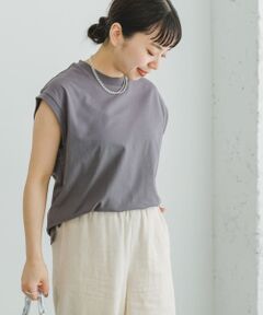 『接触冷感/UVカット』クールコットンフレンチTシャツ