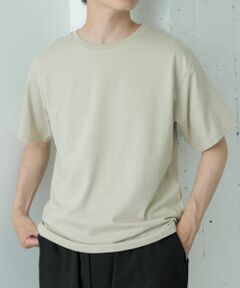 撥水機能 クルーネック シルケットTシャツ