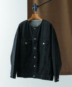 Denim No Collar Jacket