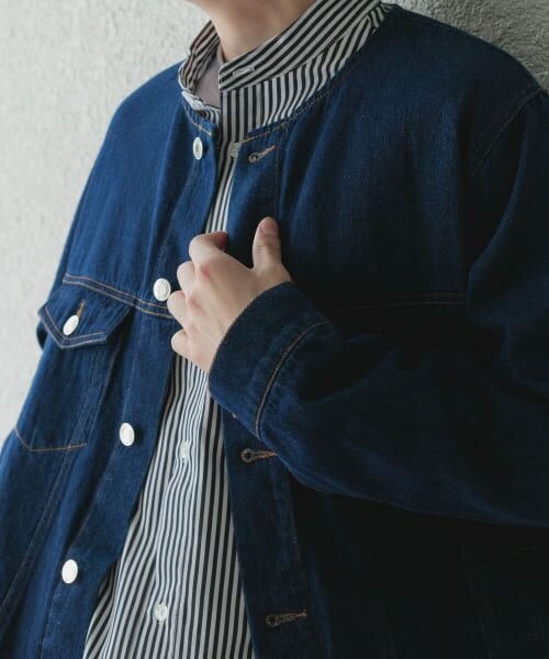 URBAN RESEARCH ITEMS / アーバンリサーチ アイテムズ Gジャン・デニムジャケット | Denim No Collar Jacket | 詳細1