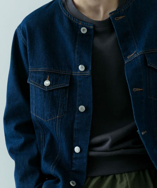 URBAN RESEARCH ITEMS / アーバンリサーチ アイテムズ Gジャン・デニムジャケット | Denim No Collar Jacket | 詳細13