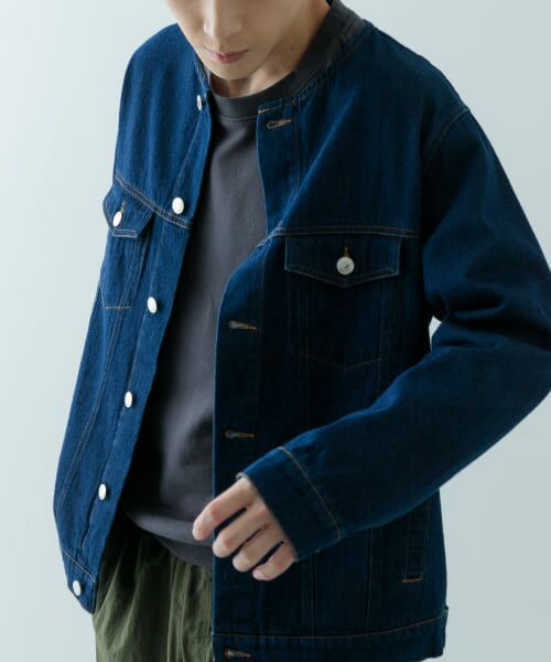 URBAN RESEARCH ITEMS / アーバンリサーチ アイテムズ Gジャン・デニムジャケット | Denim No Collar Jacket | 詳細14