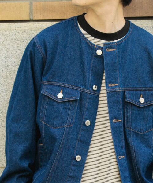 URBAN RESEARCH ITEMS / アーバンリサーチ アイテムズ Gジャン・デニムジャケット | Denim No Collar Jacket | 詳細7