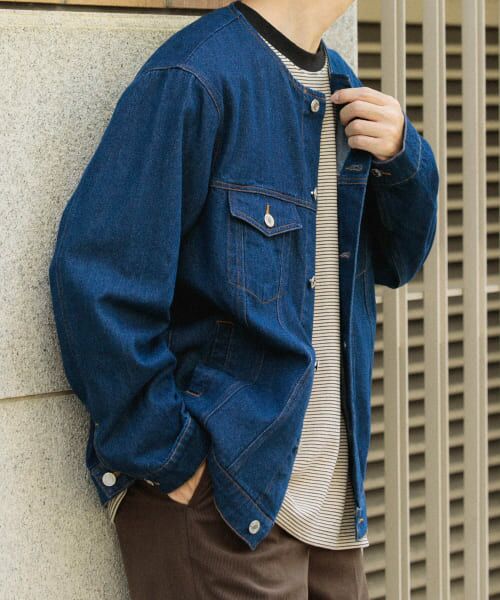 URBAN RESEARCH ITEMS / アーバンリサーチ アイテムズ Gジャン・デニムジャケット | Denim No Collar Jacket | 詳細8