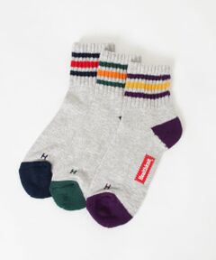 Healthknit　HK スラブ 3Line ミドルソックス 3P