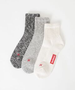 Healthknit　HK スラブ ミドルソックス 3P