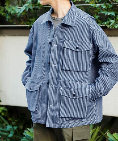 URBAN RESEARCH ITEMS/アーバンリサーチ アイテムズ カバーオールジャケット HICKORY L URBAN RESEARCH ITEMS/アーバンリサーチ アイテムズ カバーオールジャケット HICKORY L