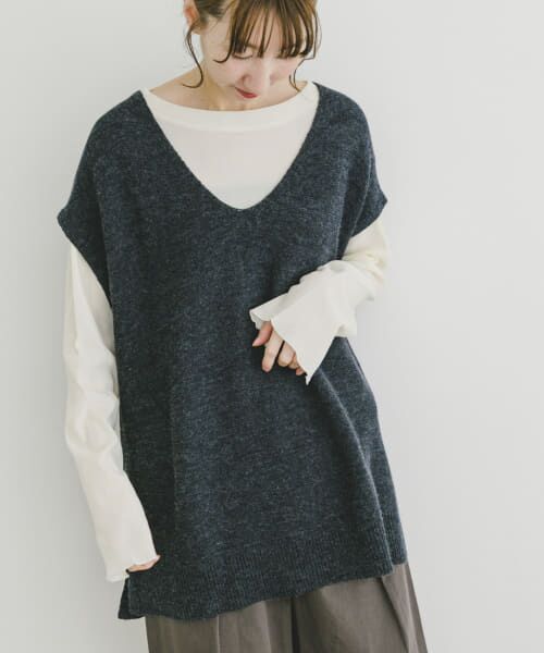 URBAN RESEARCH ITEMS/アーバンリサーチ アイテムズ アンゴラタッチユルVニットベスト NVY FREE URBAN RESEARCH ITEMS/アーバンリサーチ アイテムズ アンゴラタッチユルVニットベスト NVY FREE