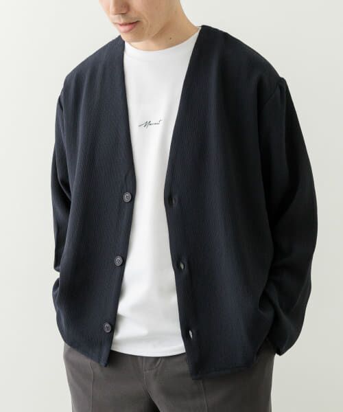 URBAN RESEARCH ITEMS/アーバンリサーチ アイテムズ ドライタッチカーディガン+刺繍ポンチTシャツセット NVY L URBAN RESEARCH ITEMS/アーバンリサーチ アイテムズ ドライタッチカーディガン+刺繍ポンチTシャツセット NVY L