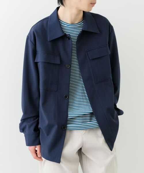 URBAN RESEARCH ITEMS/アーバンリサーチ アイテムズ 2wayストレッチ比翼ジャケット NVY L URBAN RESEARCH ITEMS/アーバンリサーチ アイテムズ 2wayストレッチ比翼ジャケット NVY L