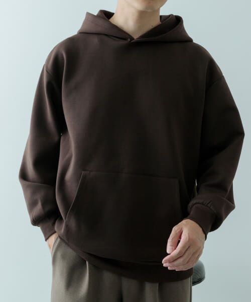 URBAN RESEARCH ITEMS/アーバンリサーチ アイテムズ ストレッチダンボール プルオーバーパーカー BRN M URBAN RESEARCH ITEMS/アーバンリサーチ アイテムズ ストレッチダンボール プルオーバーパーカー BRN M