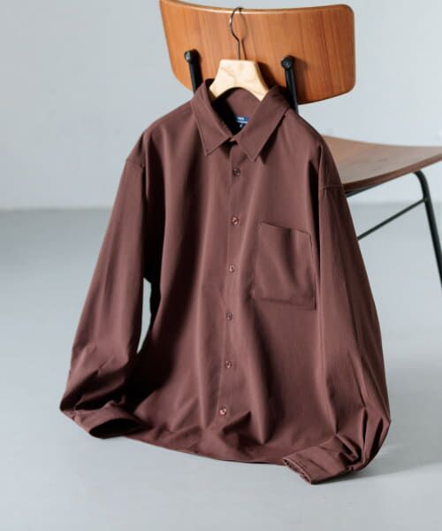 URBAN RESEARCH ITEMS/アーバンリサーチ アイテムズ 『セットアップ対応』ヨウリュウレギュラーカラー長袖シャツ BRN L URBAN RESEARCH ITEMS/アーバンリサーチ アイテムズ 『セットアップ対応』ヨウリュウレギュラーカラー長袖シャツ BRN L