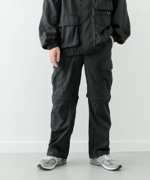 URBAN RESEARCH ITEMS/アーバンリサーチ アイテムズ 『セットアップ対応』スーパーライトナイロン2wayカーゴパンツ BLK M URBAN RESEARCH ITEMS/アーバンリサーチ アイテムズ 『セットアップ対応』スーパーライトナイロン2wayカーゴパンツ BLK M