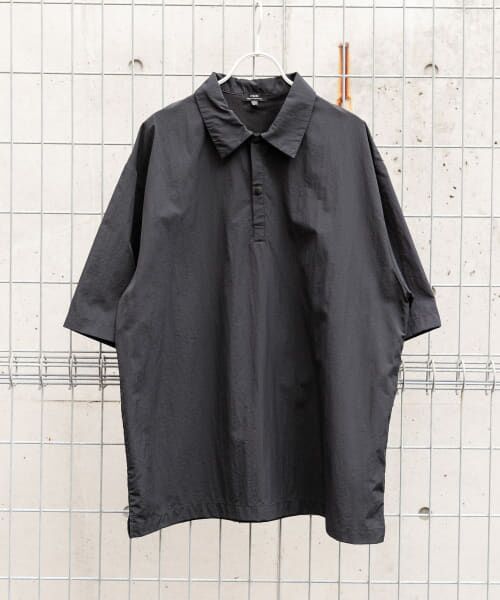 URBAN RESEARCH ITEMS/アーバンリサーチ アイテムズ 『撥水/イージーケア/接触冷感/UVカット』タスランナイロンスナップボタンポロシャツ BLK M URBAN RESEARCH ITEMS/アーバンリサーチ アイテムズ 『撥水/イージーケア/接触冷感/UVカット』タスランナイロンスナップボタンポロシャツ BLK M