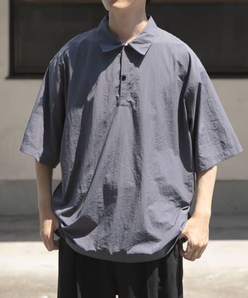 URBAN RESEARCH ITEMS/アーバンリサーチ アイテムズ 『撥水/イージーケア/接触冷感/UVカット』タスランナイロンスナップボタンポロシャツ CHA M URBAN RESEARCH ITEMS/アーバンリサーチ アイテムズ 『撥水/イージーケア/接触冷感/UVカット』タスランナイロンスナップボタンポロシャツ CHA M