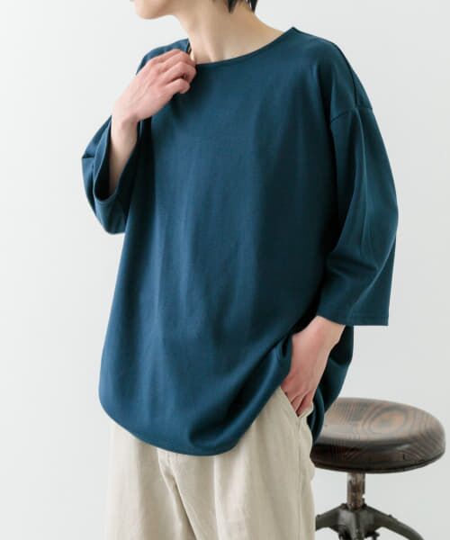 URBAN RESEARCH ITEMS/アーバンリサーチ アイテムズ 接触冷感ポンチ7分袖Tops BLU L URBAN RESEARCH ITEMS/アーバンリサーチ アイテムズ 接触冷感ポンチ7分袖Tops BLU L