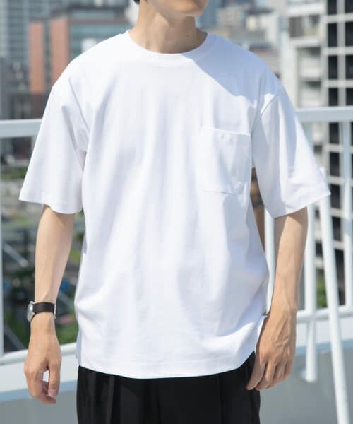 URBAN RESEARCH ITEMS/アーバンリサーチ アイテムズ Fine Cotton クルーネックポケットTシャツ WHT S URBAN RESEARCH ITEMS/アーバンリサーチ アイテムズ Fine Cotton クルーネックポケットTシャツ WHT S