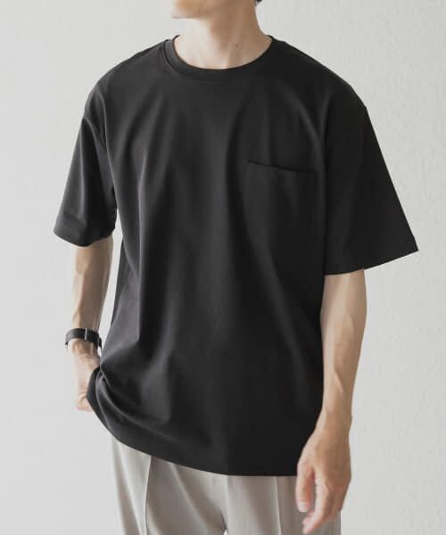 URBAN RESEARCH ITEMS/アーバンリサーチ アイテムズ Fine Cotton クルーネックポケットTシャツ BLK L URBAN RESEARCH ITEMS/アーバンリサーチ アイテムズ Fine Cotton クルーネックポケットTシャツ BLK L