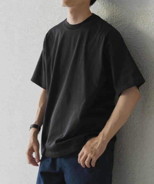 URBAN RESEARCH ITEMS/アーバンリサーチ アイテムズ 接触冷感シルケットクルーネックTシャツ BLK L URBAN RESEARCH ITEMS/アーバンリサーチ アイテムズ 接触冷感シルケットクルーネックTシャツ BLK L