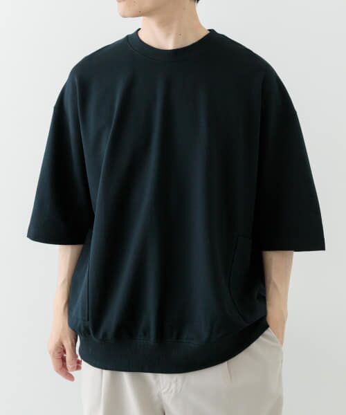 URBAN RESEARCH ITEMS/アーバンリサーチ アイテムズ サイドストレージ半袖ポンチTops BLK M URBAN RESEARCH ITEMS/アーバンリサーチ アイテムズ サイドストレージ半袖ポンチTops BLK M