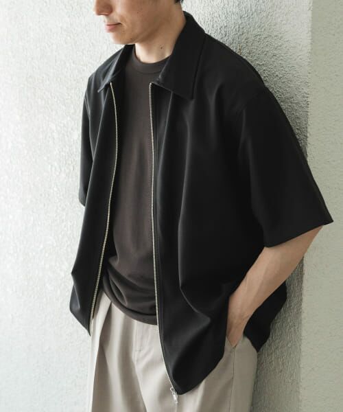 110yusho様♡専用 2wayストレッチジップアップ半袖シャツ （シャツ・ブラウス