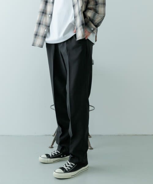 URBAN RESEARCH ITEMS/アーバンリサーチ アイテムズ 2wayストレッチ テーパードスラックス BLK M URBAN RESEARCH ITEMS/アーバンリサーチ アイテムズ 2wayストレッチ テーパードスラックス BLK M