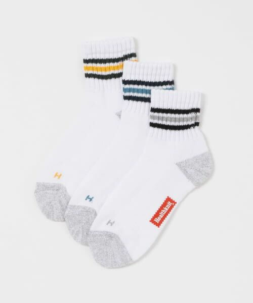 URBAN RESEARCH ITEMS/アーバンリサーチ アイテムズ Healthknit シンカー3Lineミドルソックス3P ASSORT - URBAN RESEARCH ITEMS/アーバンリサーチ アイテムズ Healthknit シンカー3Lineミドルソックス3P ASSORT -
