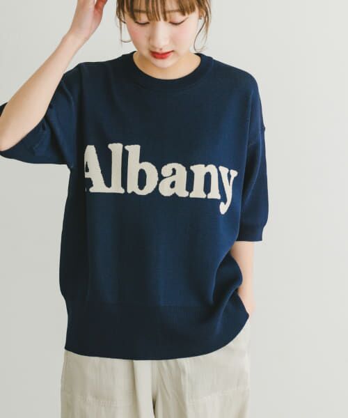 URBAN RESEARCH ITEMS/アーバンリサーチ アイテムズ ソウバリロゴニット NVY FREE URBAN RESEARCH ITEMS/アーバンリサーチ アイテムズ ソウバリロゴニット NVY FREE