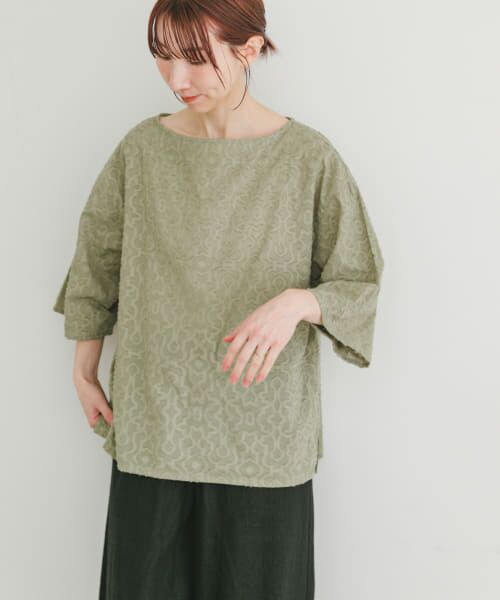 URBAN RESEARCH ITEMS/アーバンリサーチ アイテムズ ジャガードハンソデプルオーバー KHK FREE URBAN RESEARCH ITEMS/アーバンリサーチ アイテムズ ジャガードハンソデプルオーバー KHK FREE