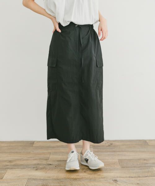 URBAN RESEARCH ITEMS/アーバンリサーチ アイテムズ ナイロンカーゴタイトスカート BLK TALL URBAN RESEARCH ITEMS/アーバンリサーチ アイテムズ ナイロンカーゴタイトスカート BLK TALL