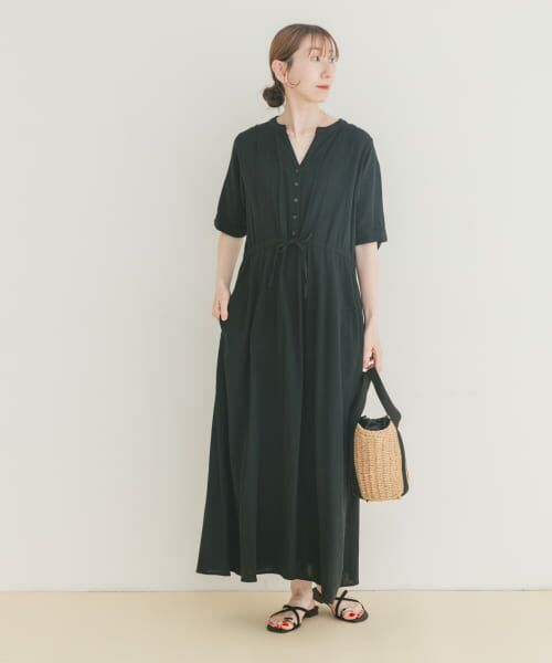 URBAN RESEARCH ITEMS/アーバンリサーチ アイテムズ ドライコットンタックワンピース BLK FREE URBAN RESEARCH ITEMS/アーバンリサーチ アイテムズ ドライコットンタックワンピース BLK FREE