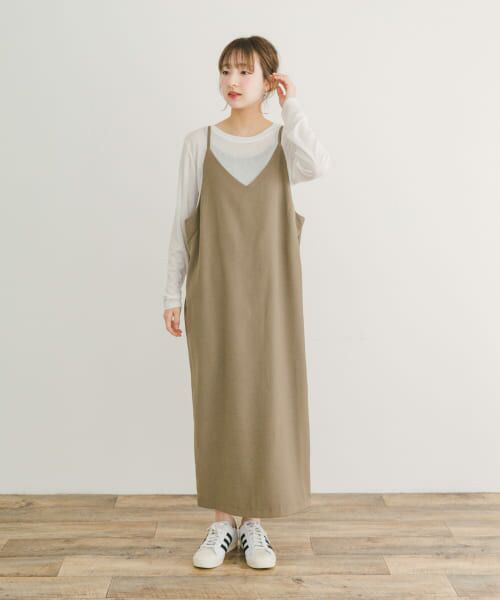 シアークルーネックTシャツ×キャミワンピース （ワンピース