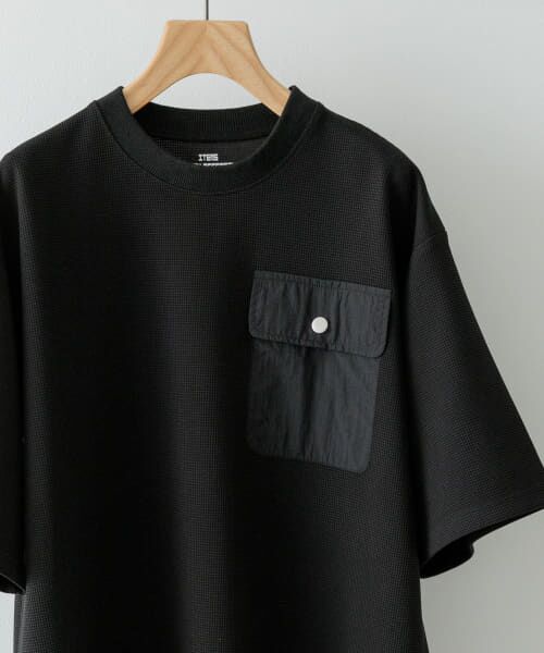 セール】 フラップポケットワッフルクルーネックTops （Tシャツ