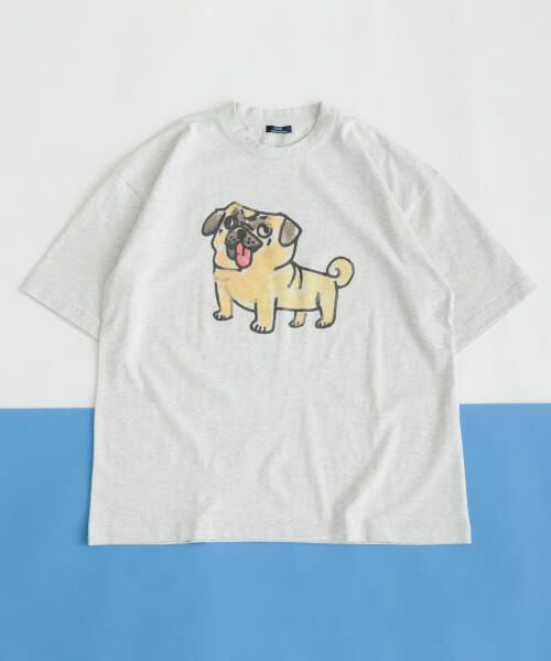 URBAN RESEARCH ITEMS/アーバンリサーチ アイテムズ BEN LENOVITZ Dog Print T-shirts BODY GRY M URBAN RESEARCH ITEMS/アーバンリサーチ アイテムズ BEN LENOVITZ Dog Print T-shirts BODY GRY M